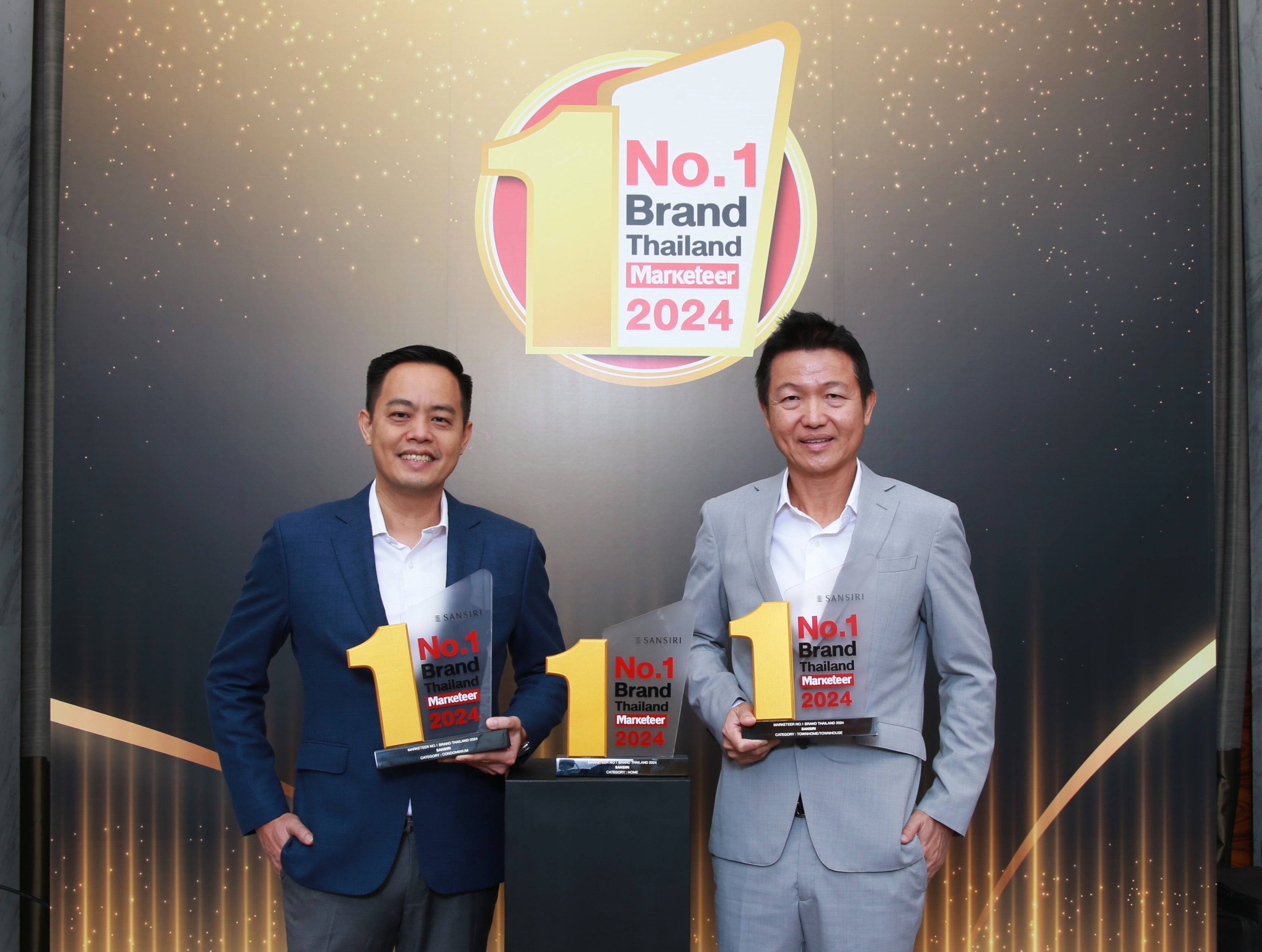 'แสนสิริ' ผู้นำอสังหาฯอันดับ 1 กวาด 3 รางวัล'Marketeer No.1 Brand Thailand 2024'
